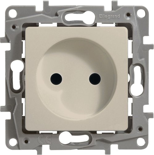 Розетка без заземления без рамки Legrand Etika 1-м. слоновая кость картинка